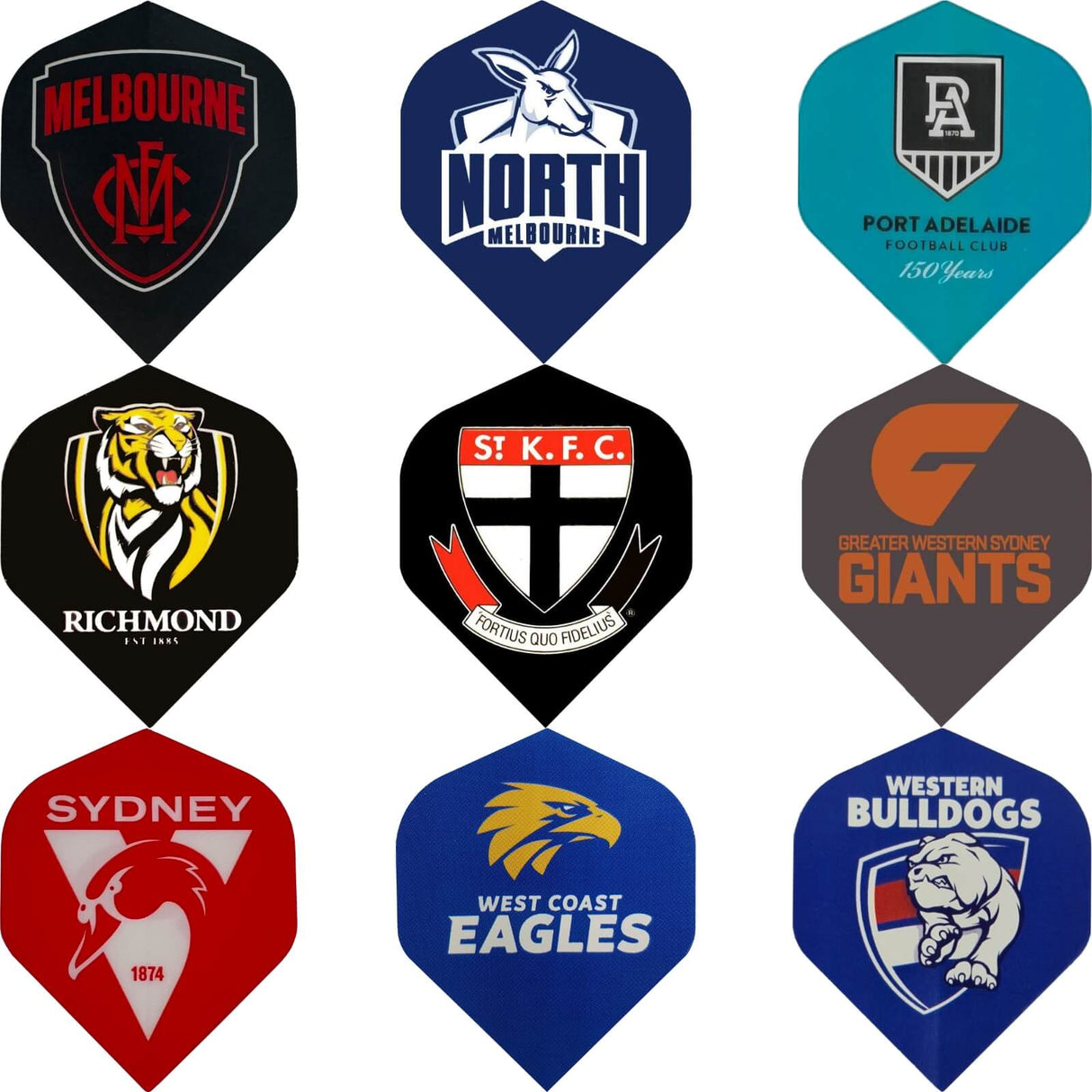 AFL - Official Teams - Big Wing Dart Flights -