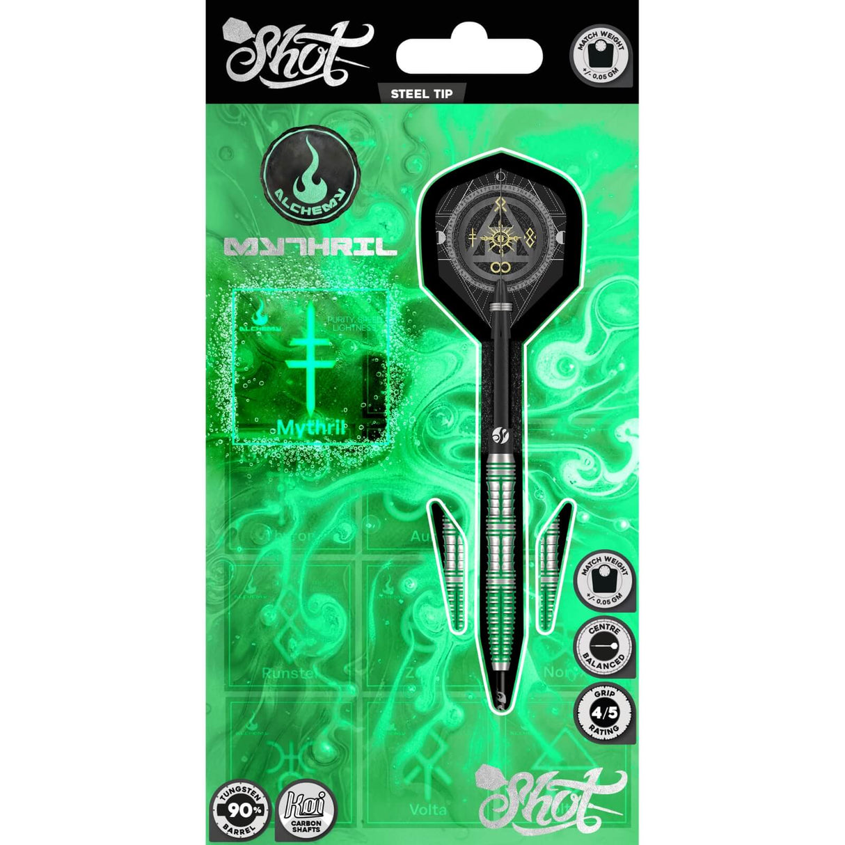 Shot - Alchemy Mythril Darts - 90% Tungsten - 23g 24g 25g -