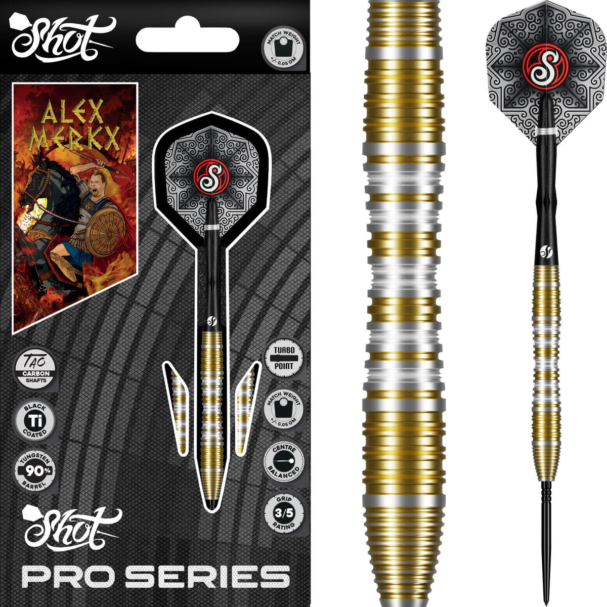 Shot - Alexander Merkx Darts - Turbo Point - 90% Tungsten - 23g