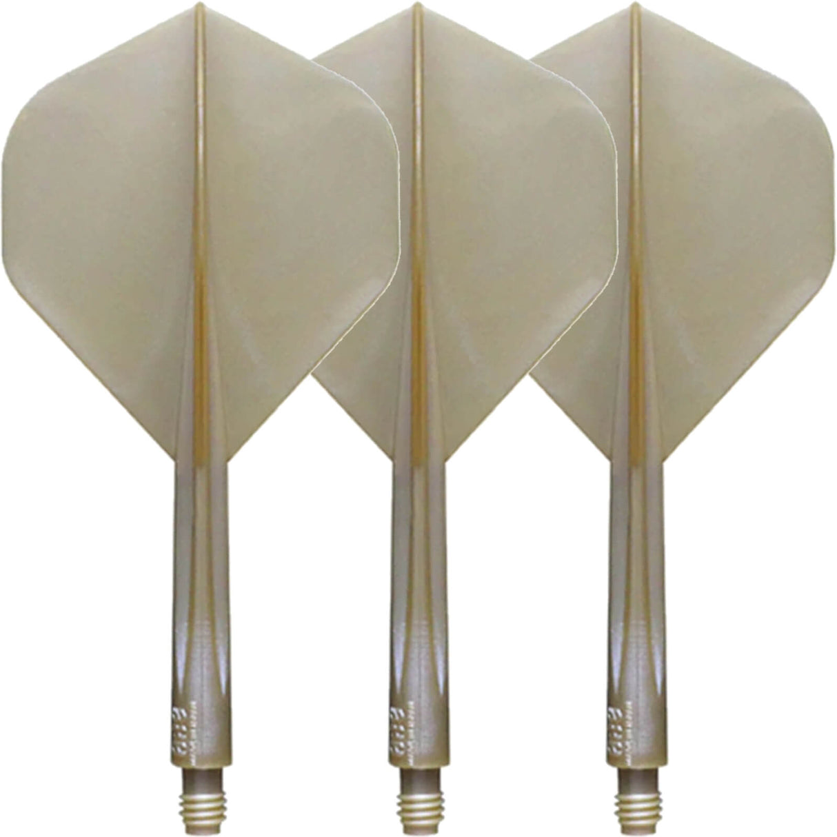 Condor - Axe Metallic Standard - Big Wing Dart Flights - Integrated Flight & Shaft System - Short (21.5mm) / Champagne