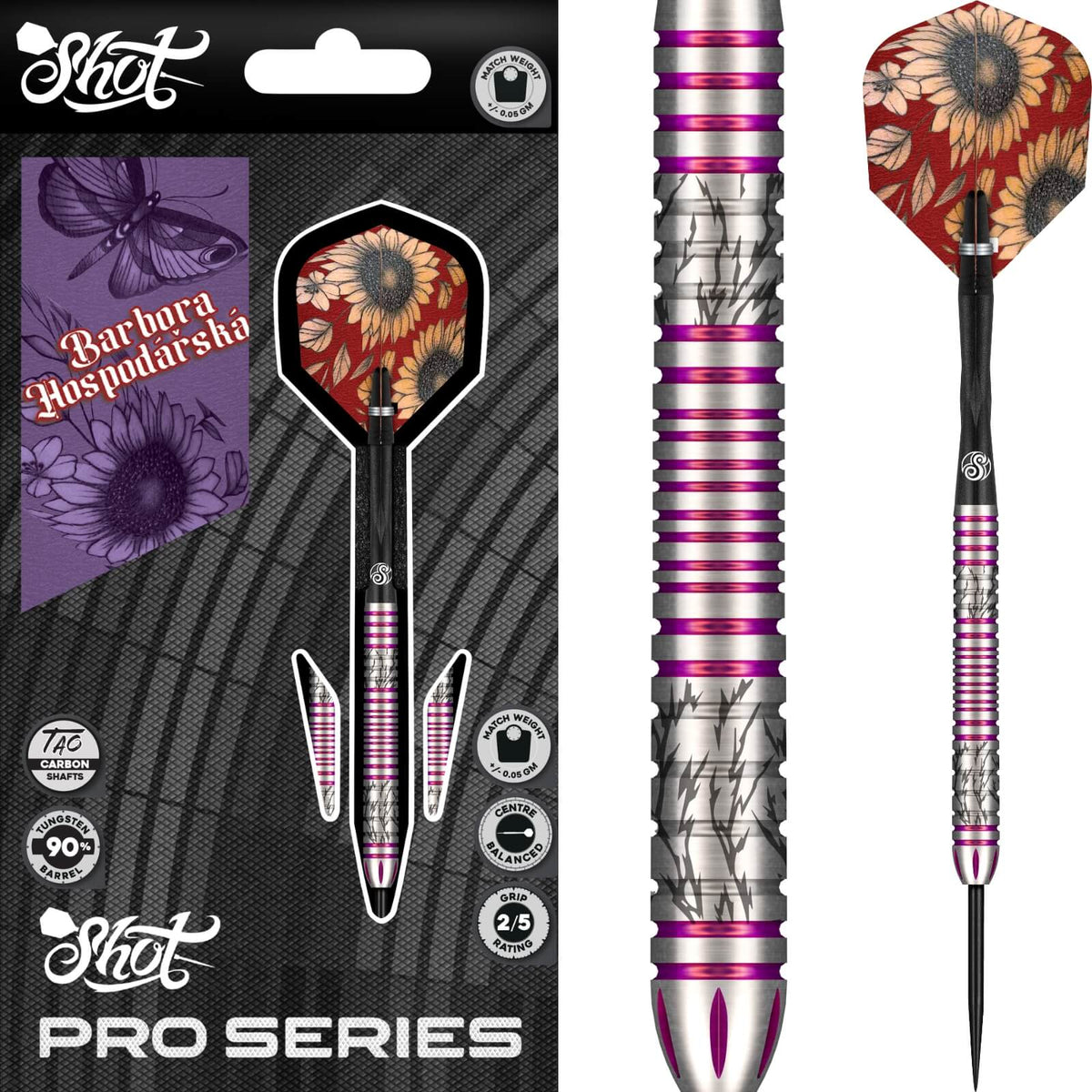 Shot - Barbora Hospodářská Gen 2 Darts - 90% Tungsten - 23g -