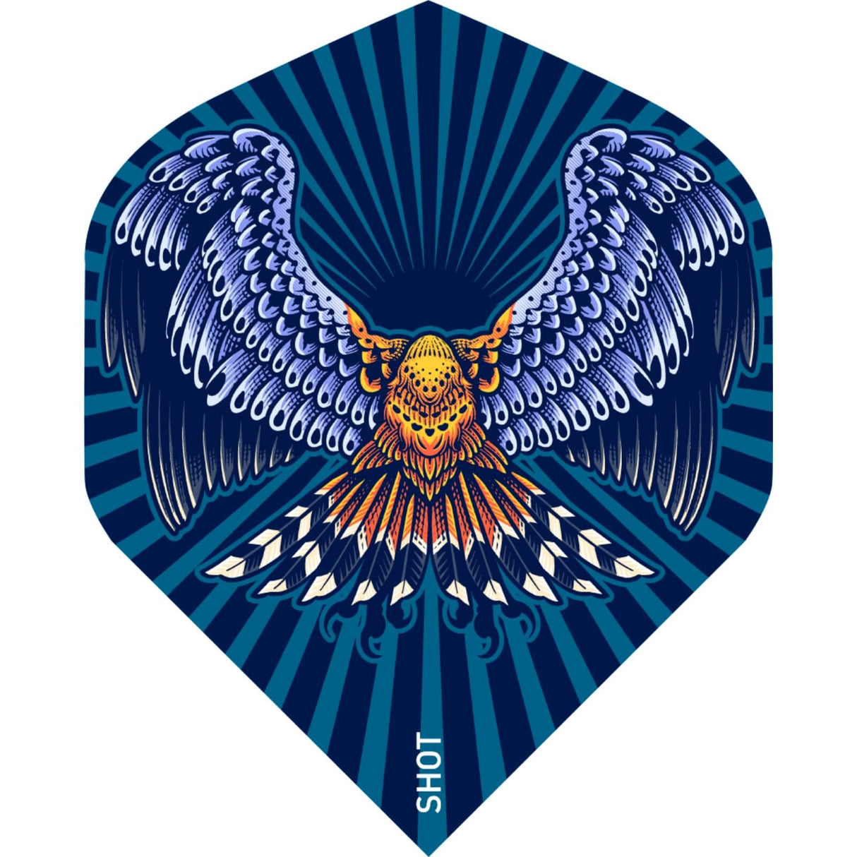 Shot - Birds of Prey - Big Wing Dart Flights - Blue
