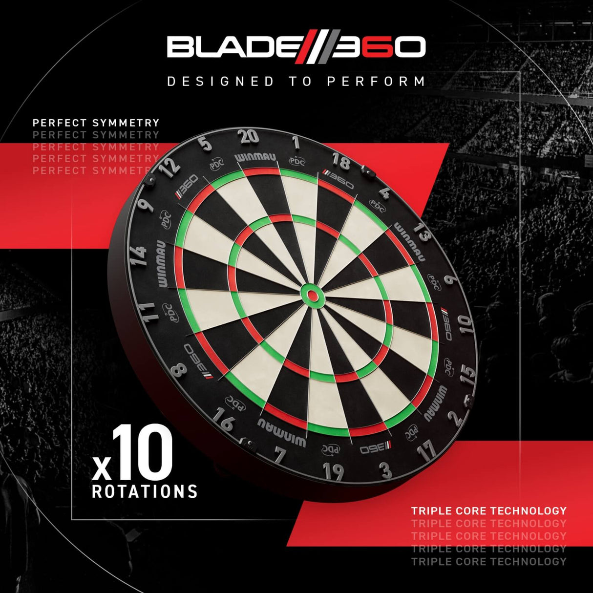Winmau - Blade 360 Triple Core Dartboard -