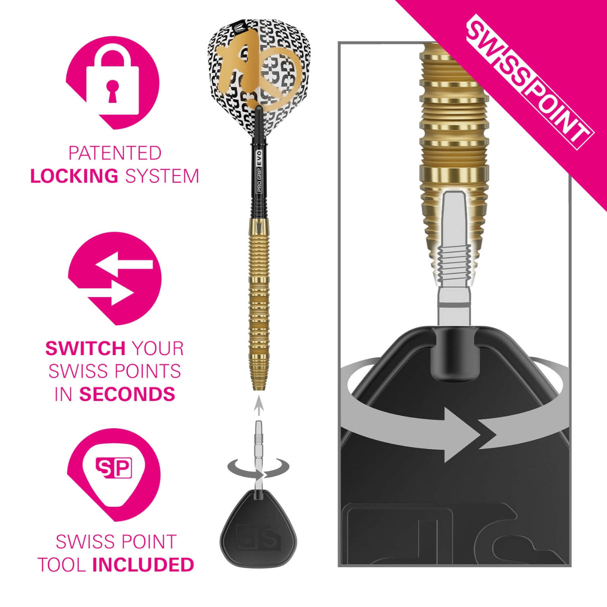 Target - Bolide Envy 01 Darts - Swiss Point - 90% Tungsten - 22g 23g 24g 25g -