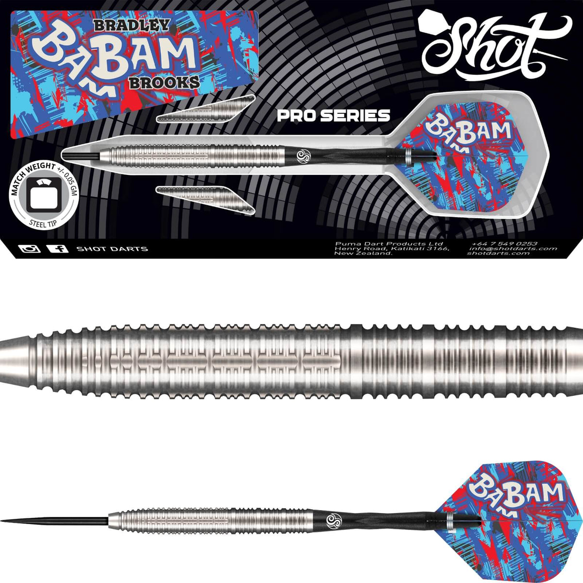 Darts - Shot - Bradley Brooks Gen 2 Darts - Steel Tip - 90% Tungsten - 23g 24g 26g