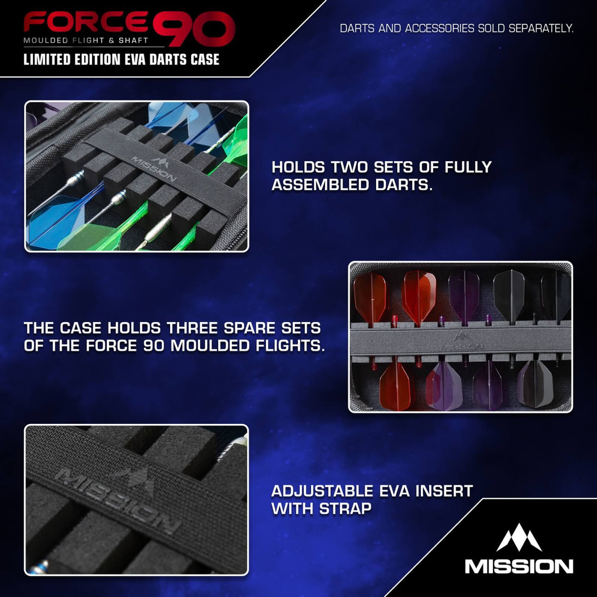 Mission - Force 90 Darts Case - Limited Edition Grey Denim