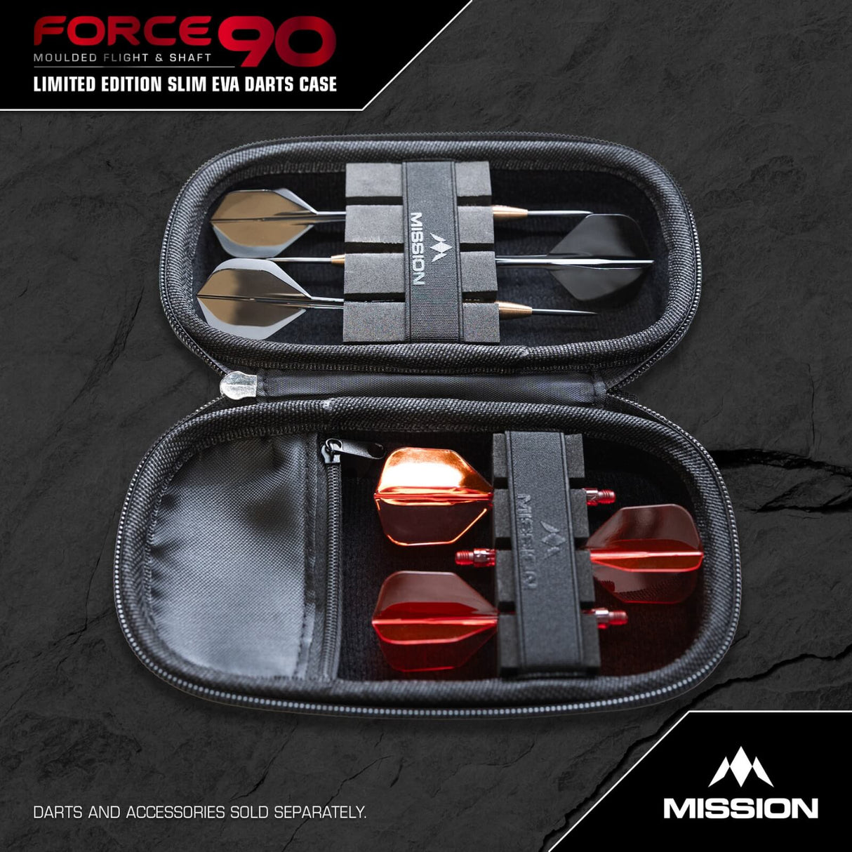 Mission - Force 90 Slim Darts Case - Limited Edition Grey Denim