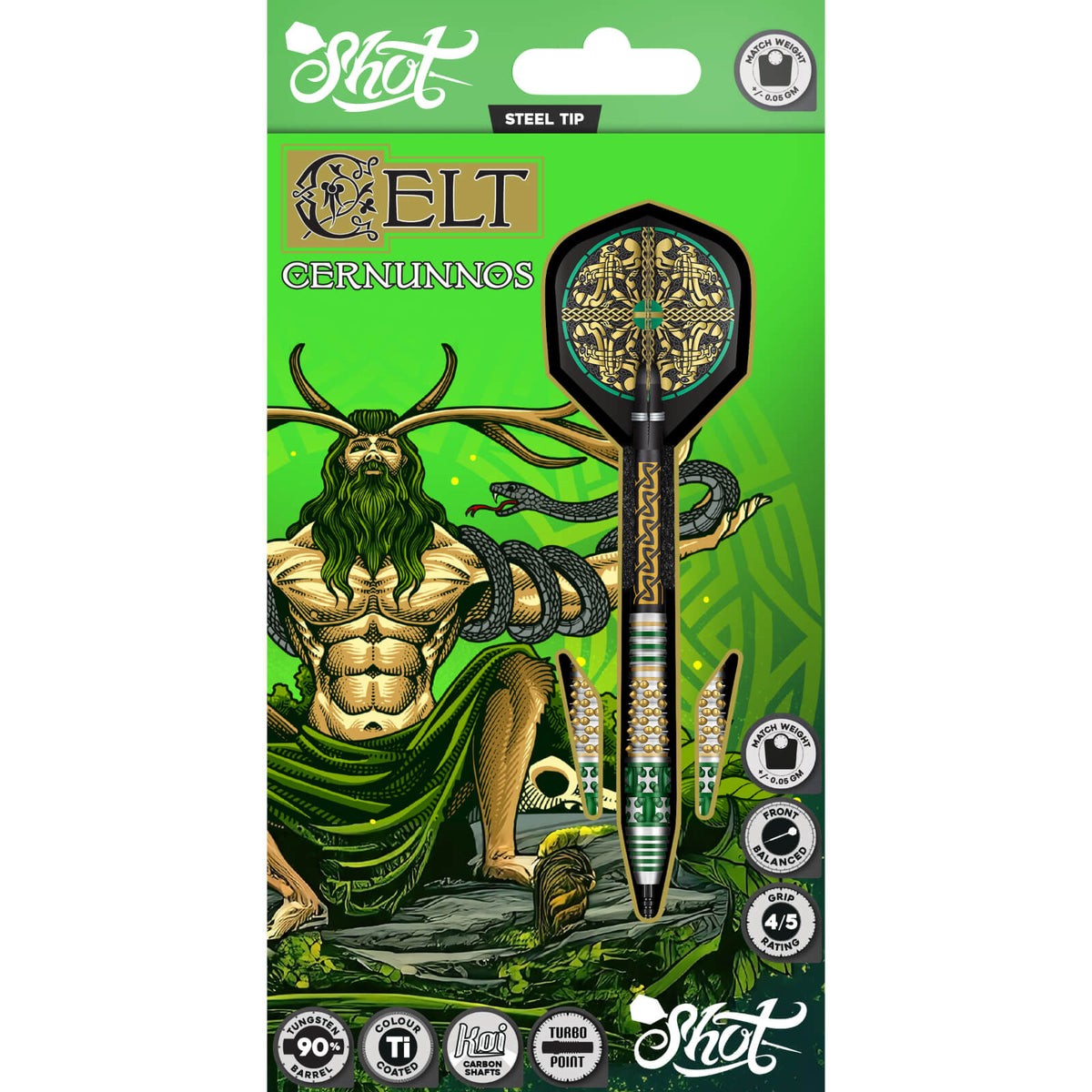Shot - Celt Cernunnos Darts - Turbo Point - 90% Tungsten - 22g 23g 24g 25g
