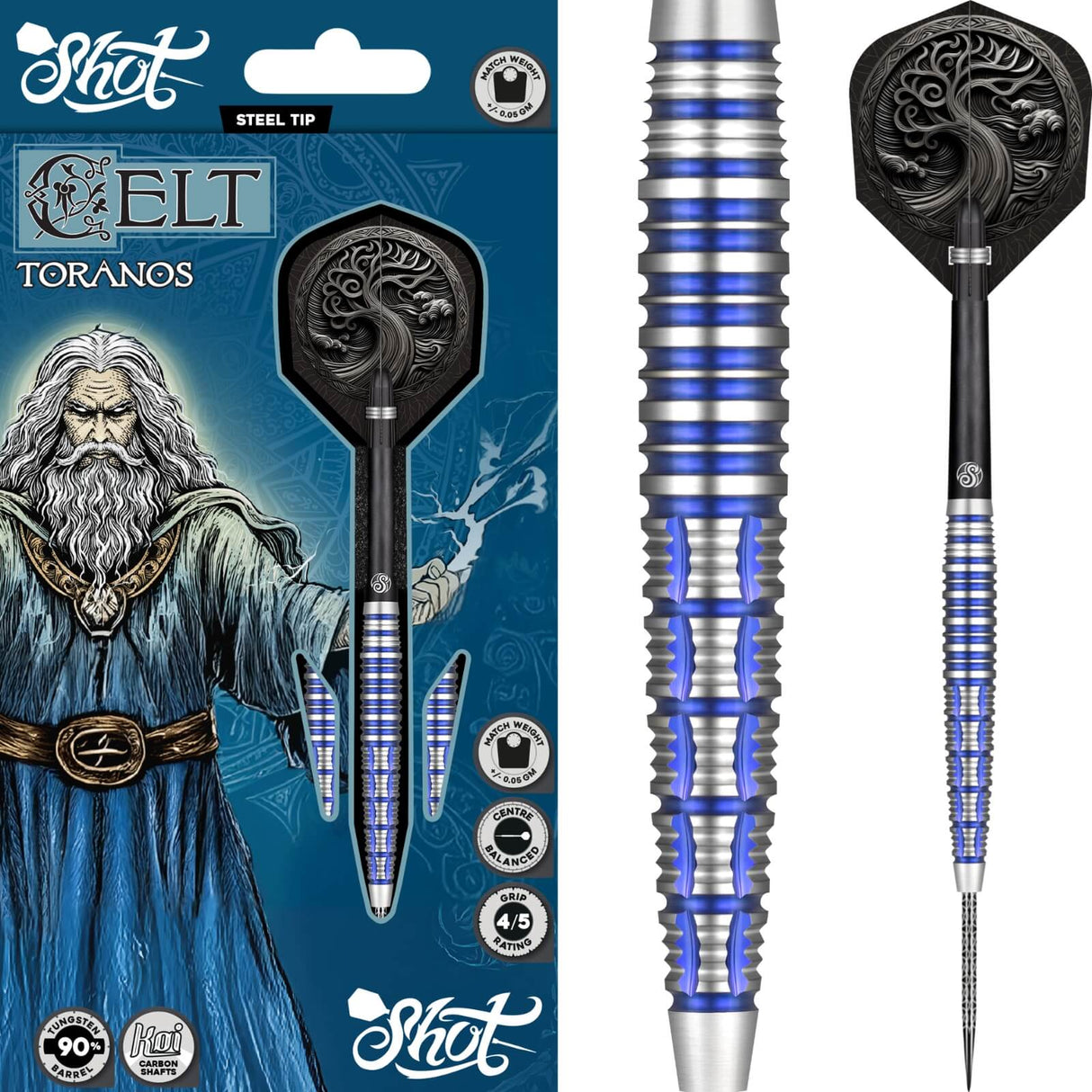 Shot - Celt Toranos Darts - 90% Tungsten - 23g 24g 26g -