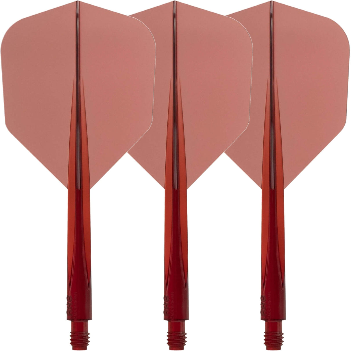 Condor - Axe Small Transparent Colour - Standard Dart Flights - Integrated Flight & Shaft System - Short (21.5mm) / Red