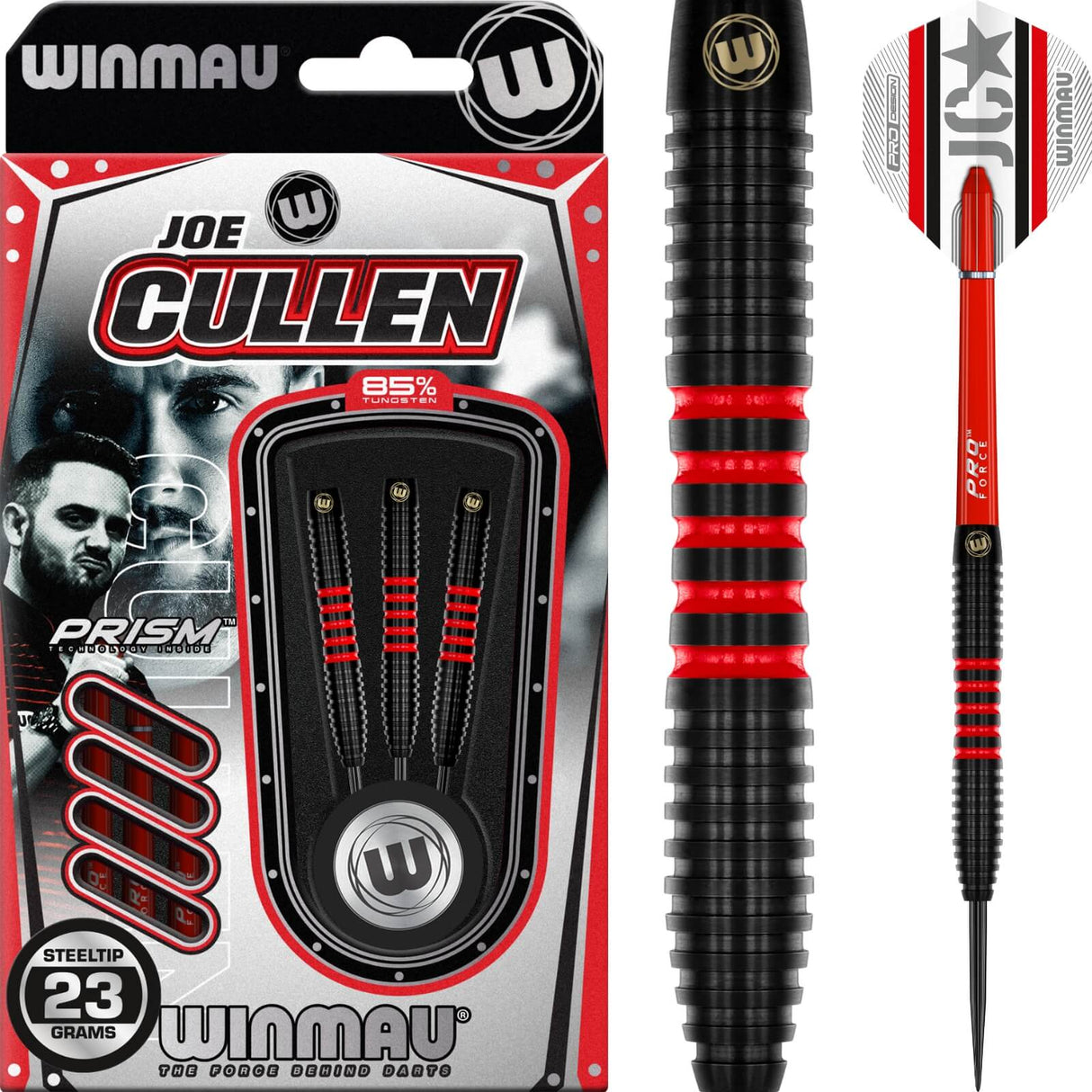 Winmau - Joe Cullen 85 Pro Series Darts - 85% Tungsten - 23g 25g -