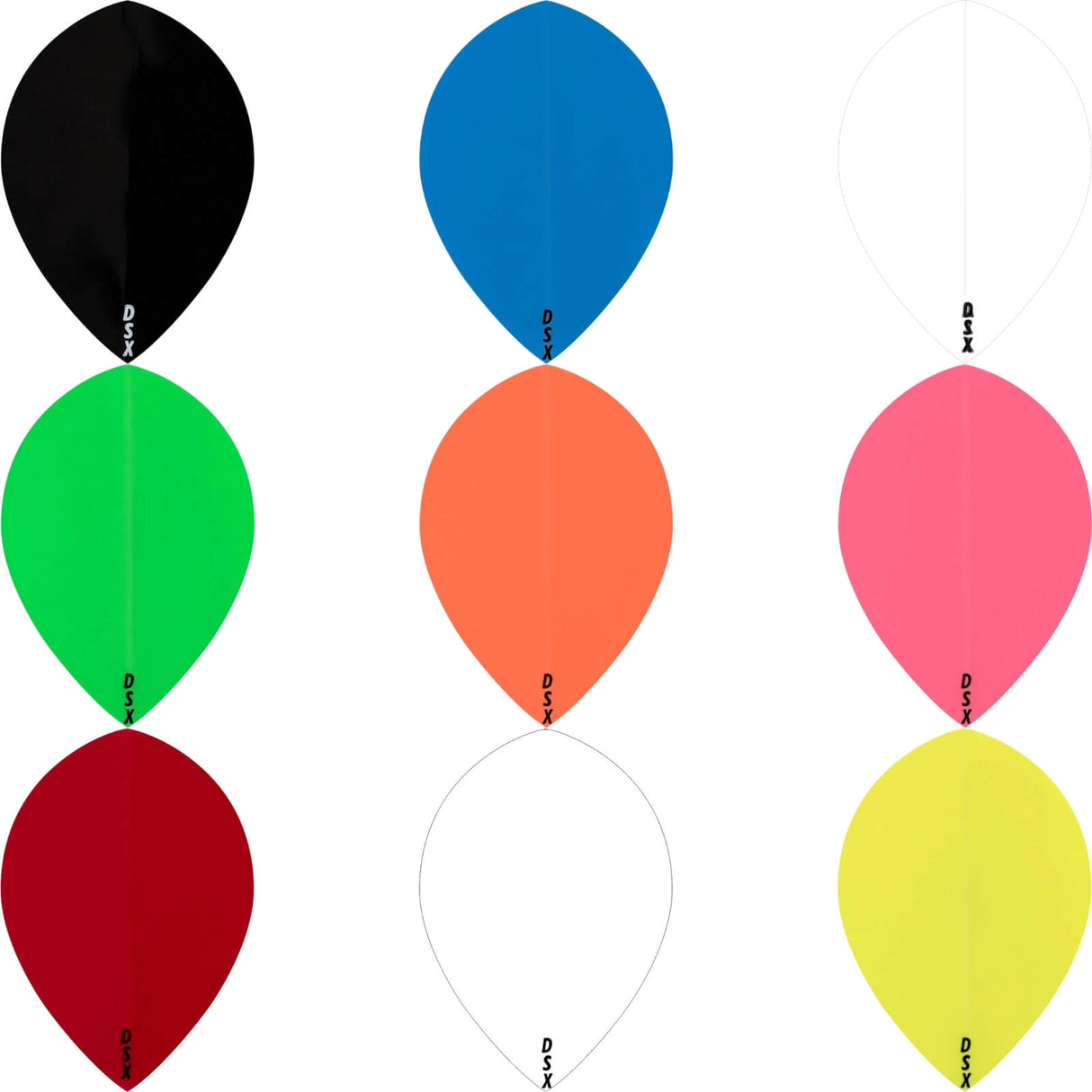 Designa - DSX Plain Colour - Pear Dart Flights -