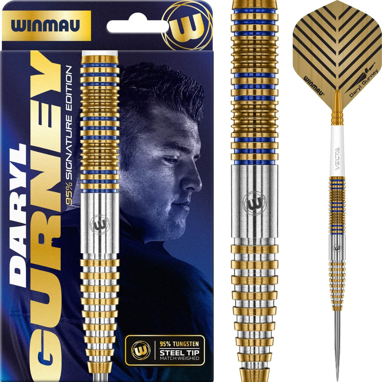 Winmau - Daryl Gurney Signature Edition Darts - 95% Tungsten - 23g -
