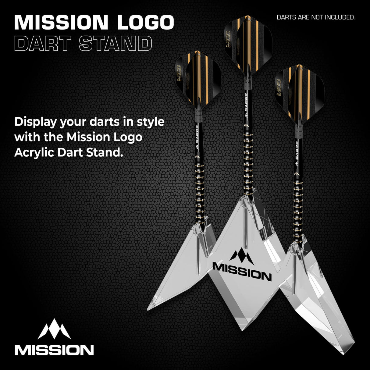 Mission - Logo Stand - Acrylic Darts Display Stand -