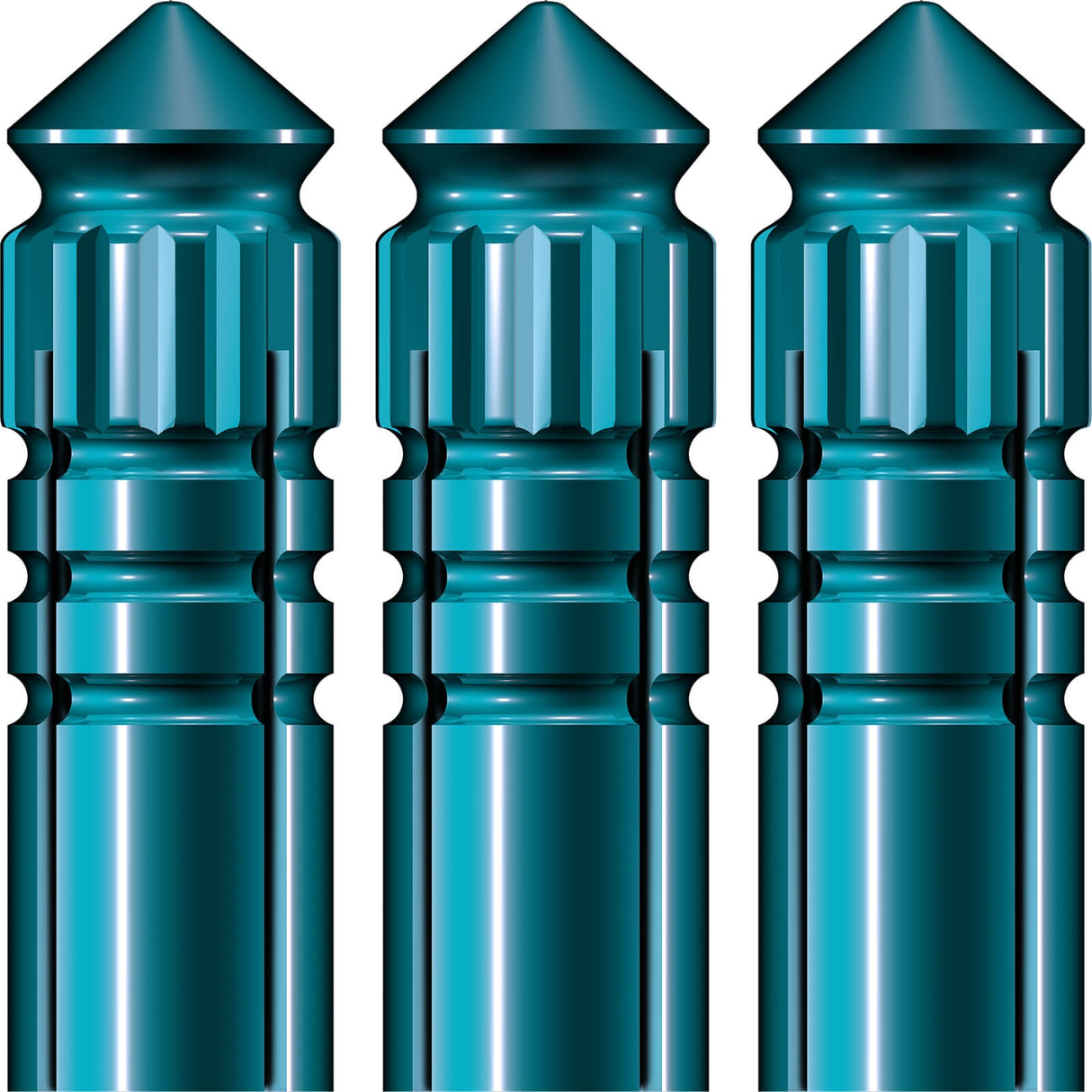 Mission - F-Protect Anodised Alloy Flight Protectors - Aqua