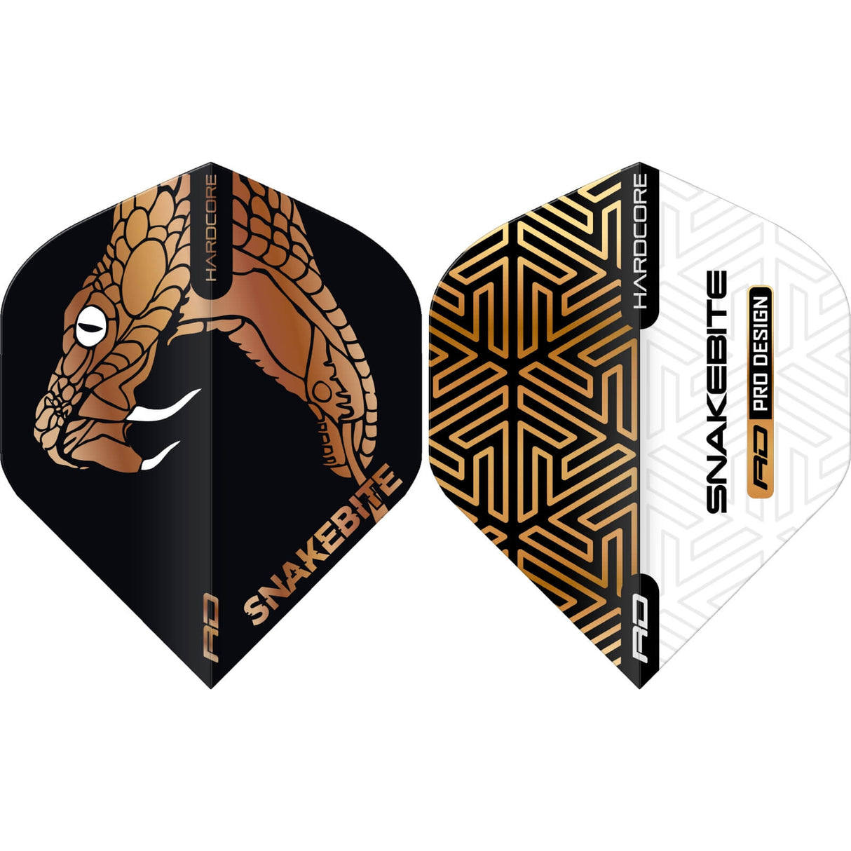 Red Dragon - Peter Wright Bronze Hardcore - Big Wing Dart Flights -
