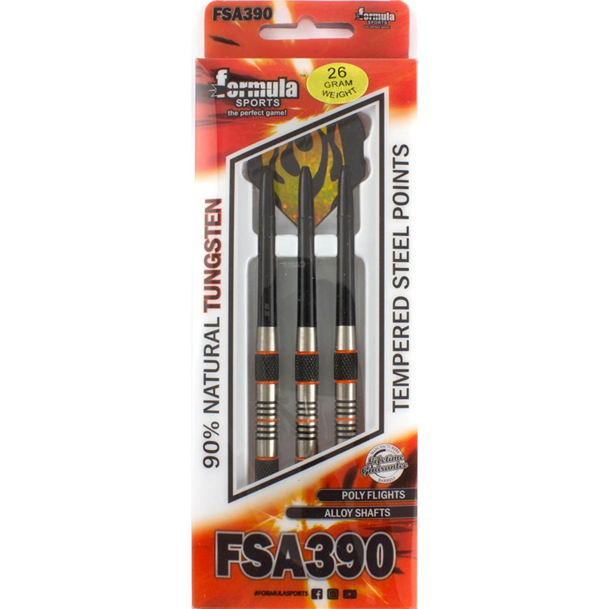 Formula Sports - FSA390 Darts - 90% Tungsten - 26g -