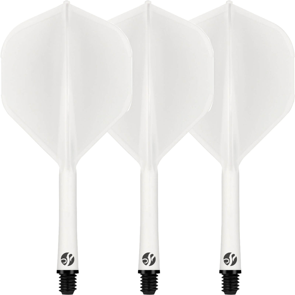 Shot - Flight Deck - Standard Dart Flights - Integrated Flight & Shaft System - Short (19.2mm) / White