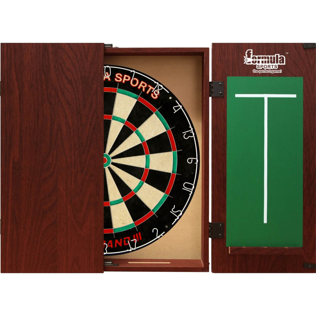 Formula Sports - Micro-Band III Dartboard & Cabinet Bundle - Mahogany