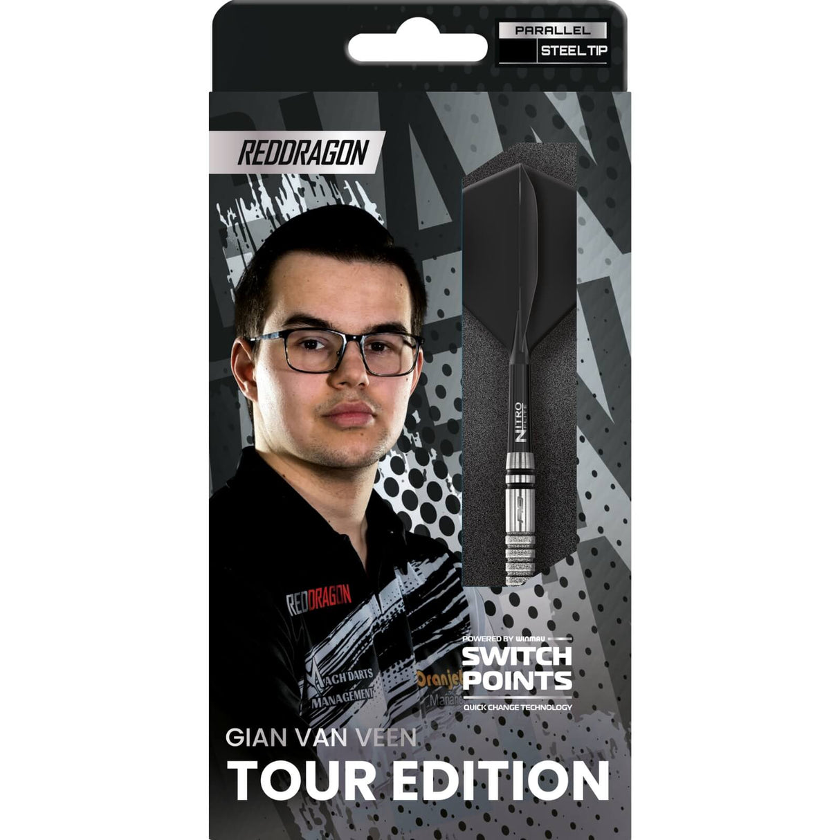 Red Dragon - Gian van Veen Tour Edition Darts - Switch Point - 90% Tungsten - 21g