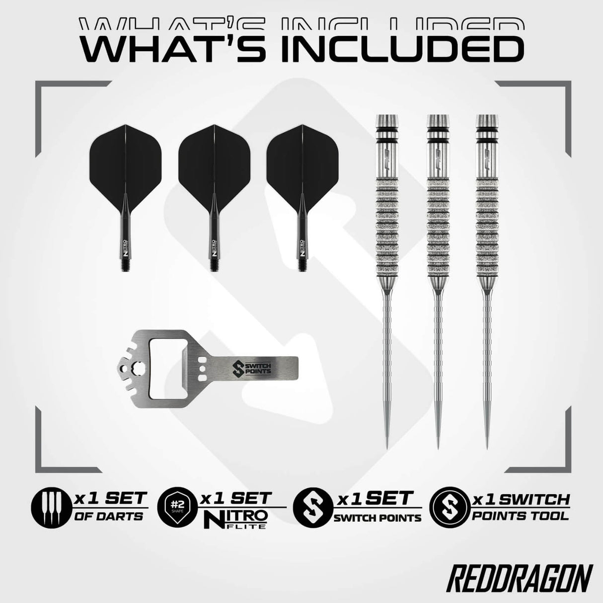 Red Dragon - Gian van Veen Tour Edition Darts - Switch Point - 90% Tungsten - 21g