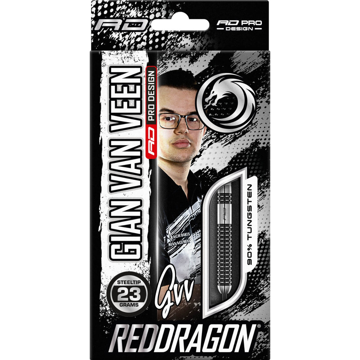 Red Dragon - Gian Van Veen Axis SE Darts - 90% Tungsten - 21g 23g -
