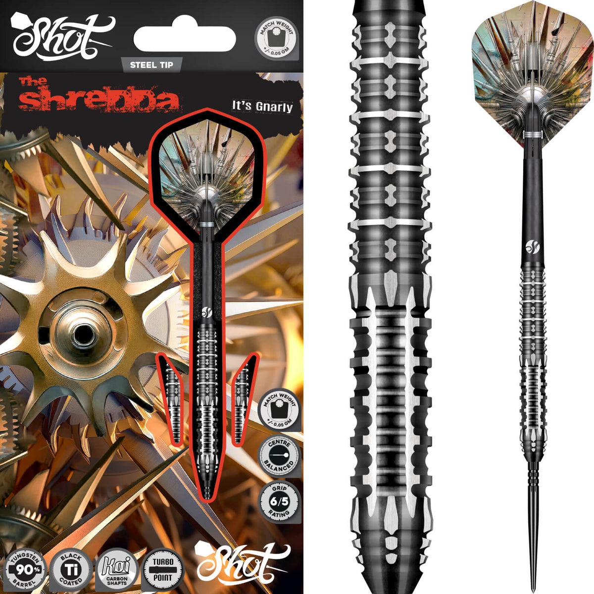 Shot - Gnarly Shredda Darts - Turbo Point - 90% Tungsten - 23g 24g 26g