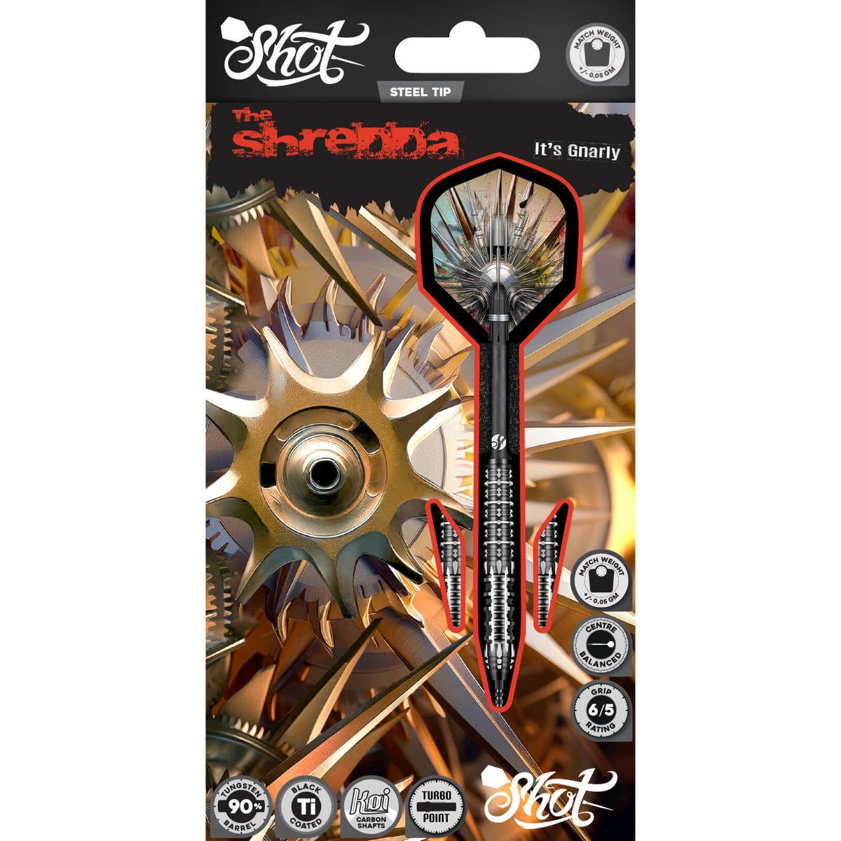 Shot - Gnarly Shredda Darts - Turbo Point - 90% Tungsten - 23g 24g 26g