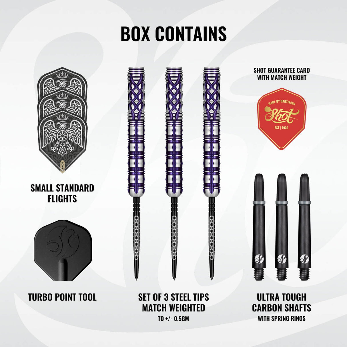Shot - Goths Visara Darts - Turbo Point - 90% Tungsten - 22g 23g 24g