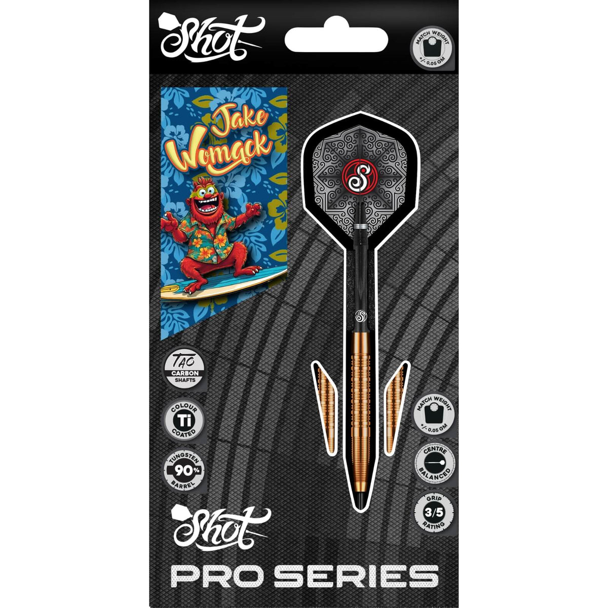 Shot - Jake Womack Darts - 90% Tungsten - 23g -