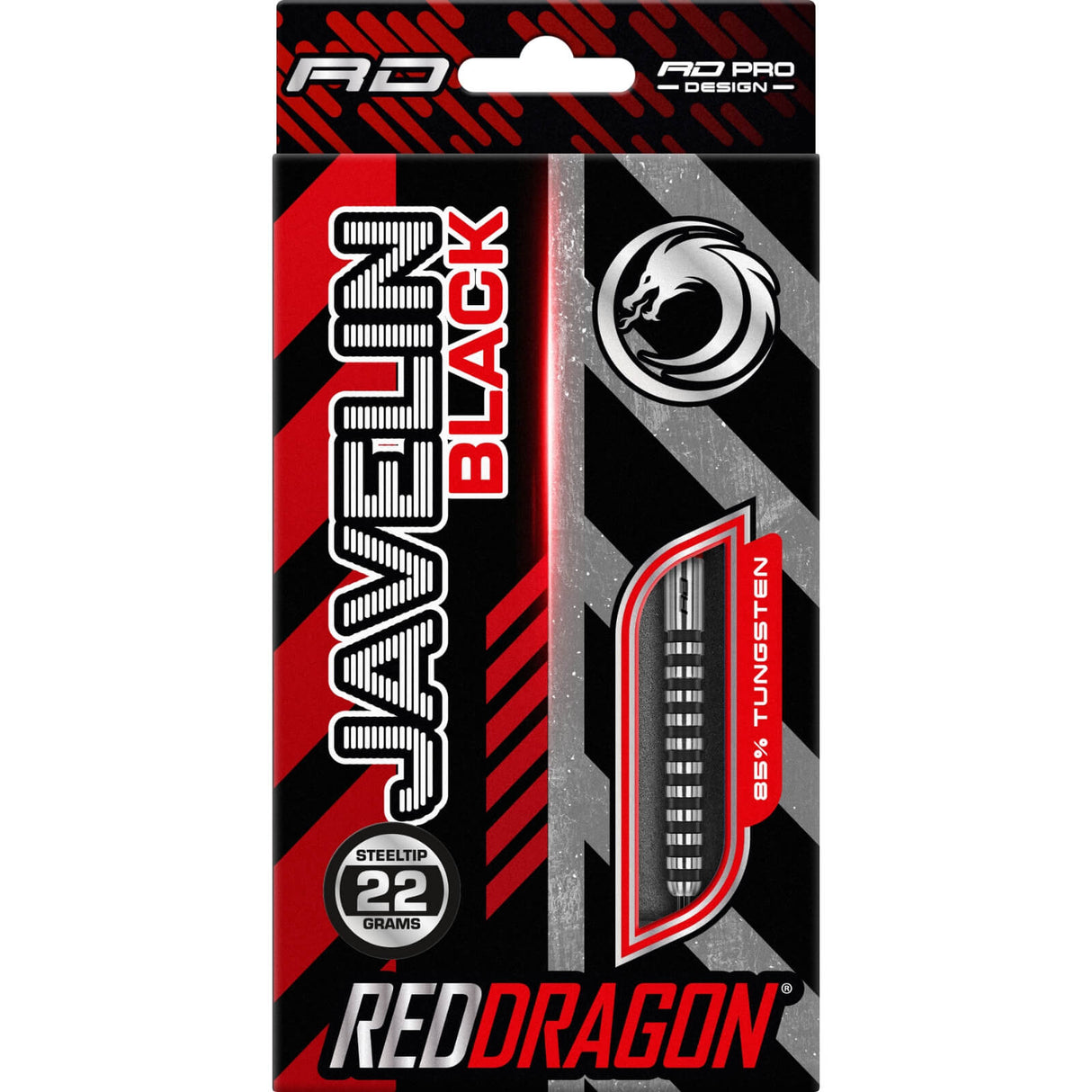 Red Dragon - Javelin Black Darts - 85% Tungsten - 20g 22g 24g 26g -