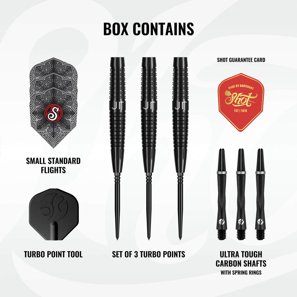 Shot - Jonny Tata Darts - Turbo Point - 90% Tungsten - 24g -