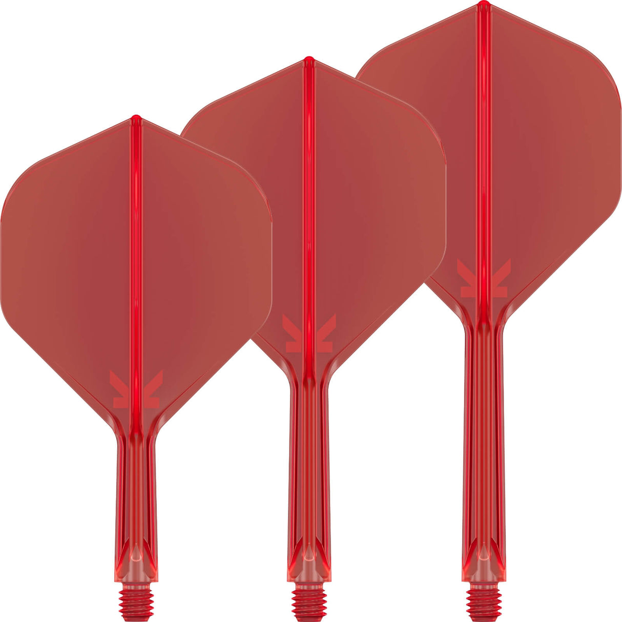 Target - K-Flex - Big Wing Dart Flights - Integrated Flight & Shaft System - Short (19mm) / Red