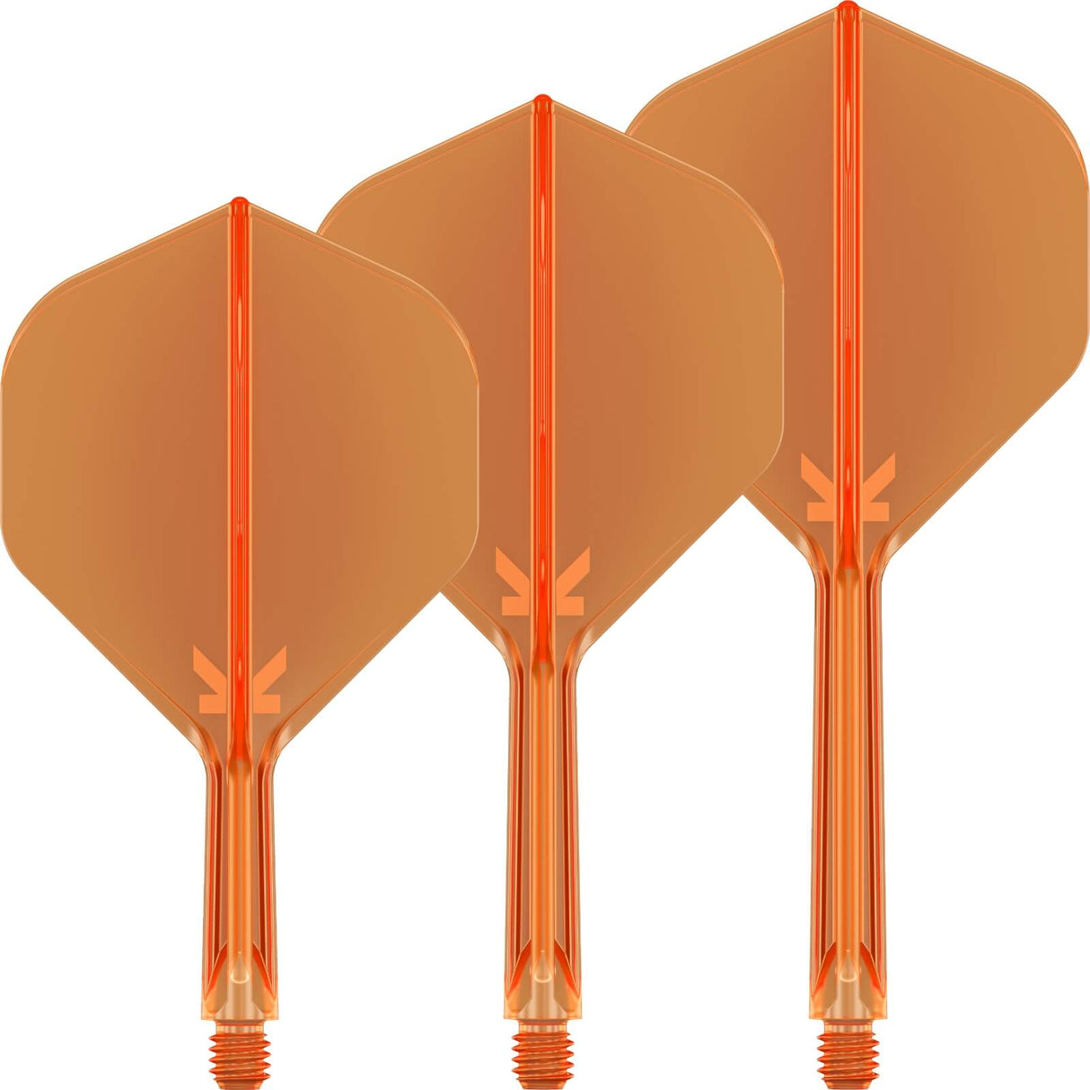 Target - K-Flex Neon - Big Wing Dart Flights - Integrated Flight & Shaft System - Short (19mm) / Orange