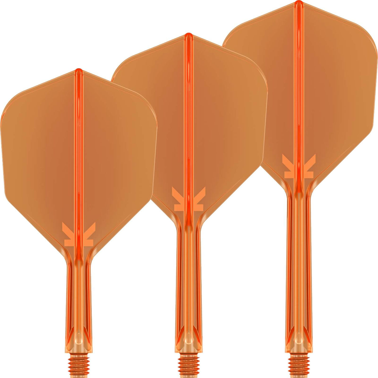 Target - K-Flex Neon - Standard Dart Flights - Integrated Flight & Shaft System - Short (19mm) / Orange