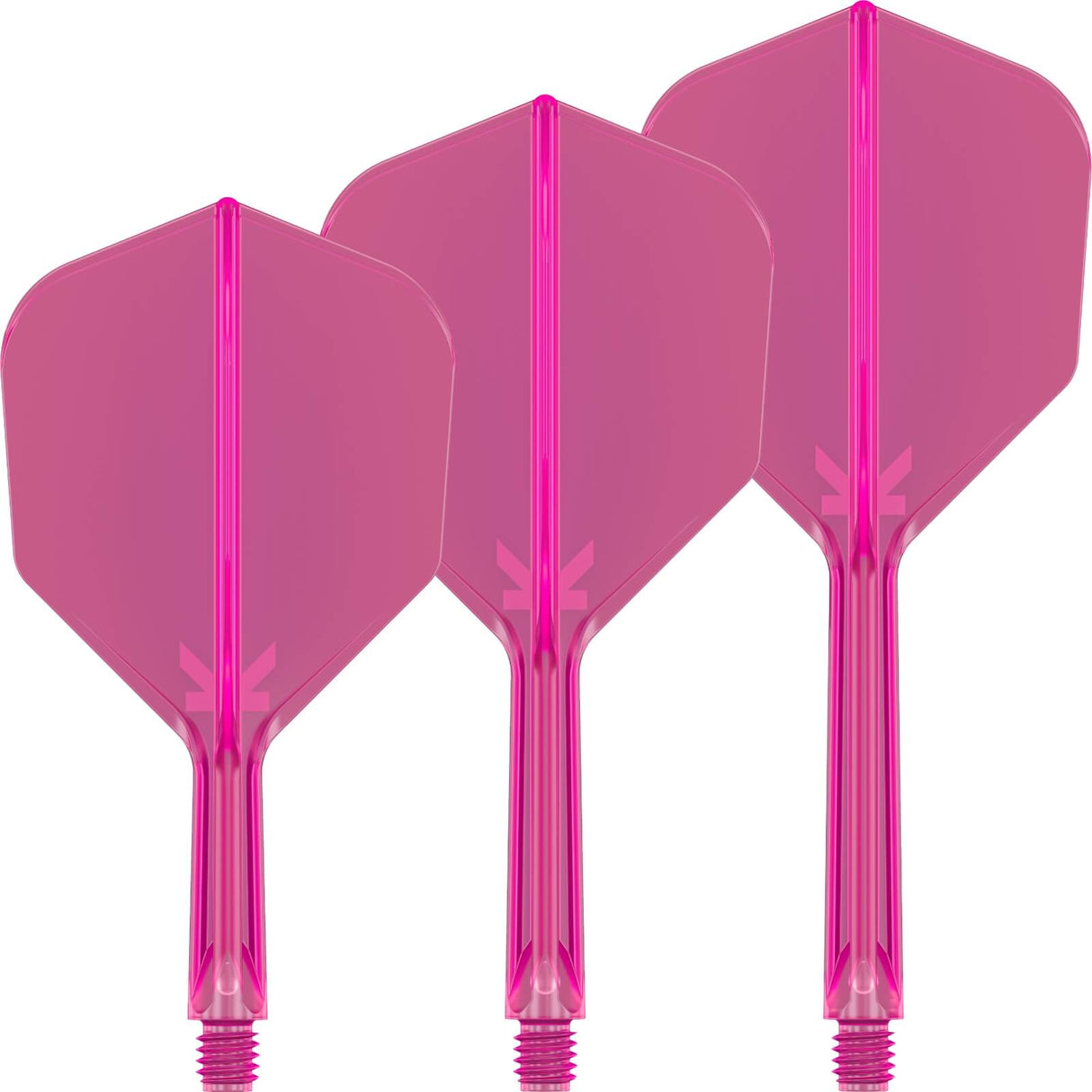 Target - K-Flex Neon - Standard Dart Flights - Integrated Flight & Shaft System - Short (19mm) / Pink