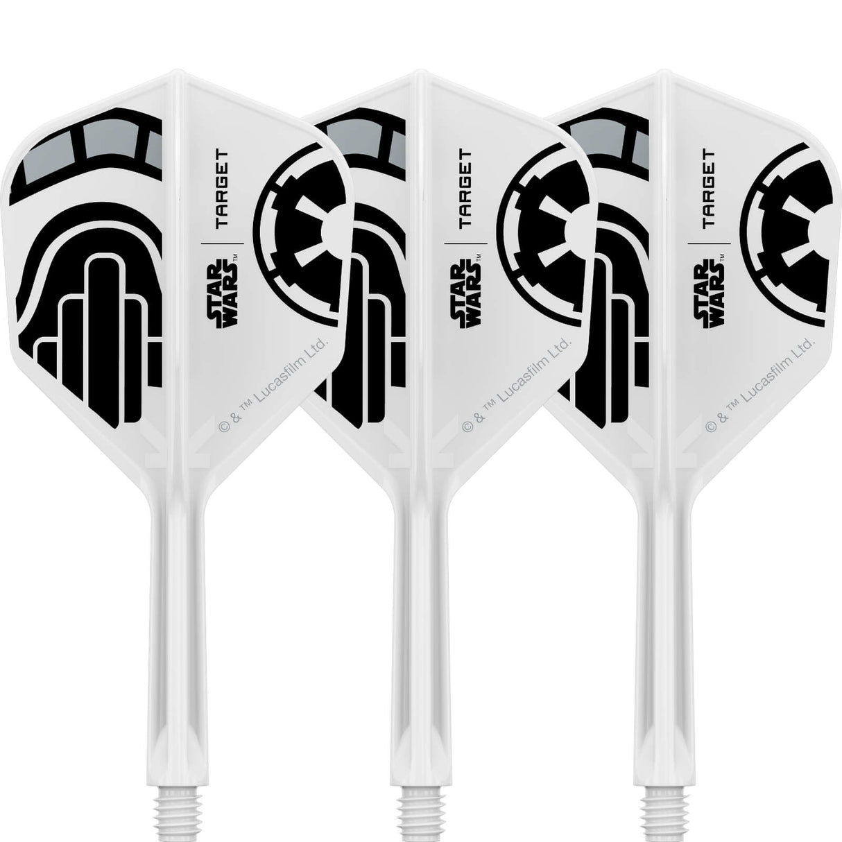 Target - Star Wars Stormtrooper K-Flex - Standard Dart Flights - Integrated Flight & Shaft System - Intermediate (26mm)