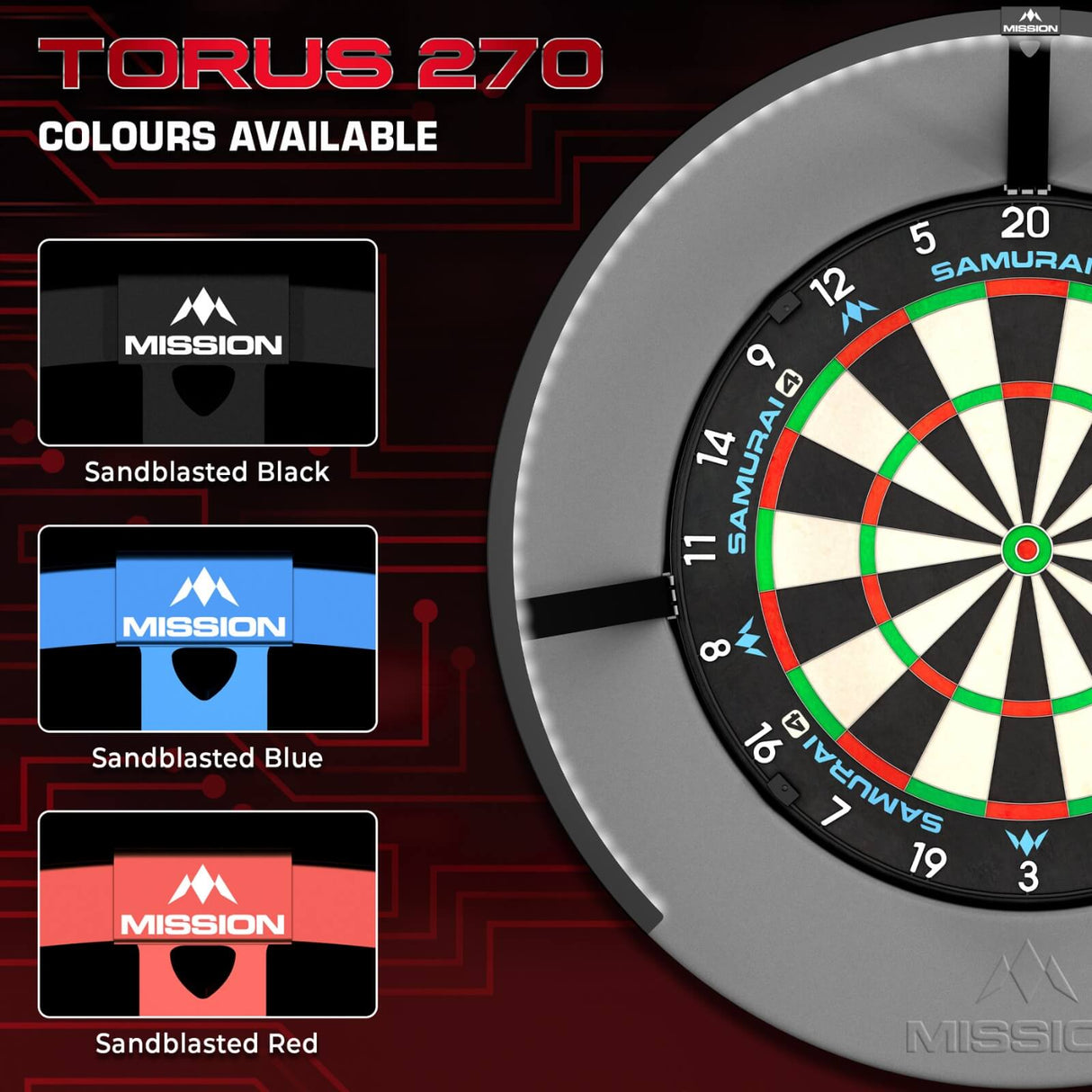 Mission - Torus 270 - Portable LED Dartboard Light -