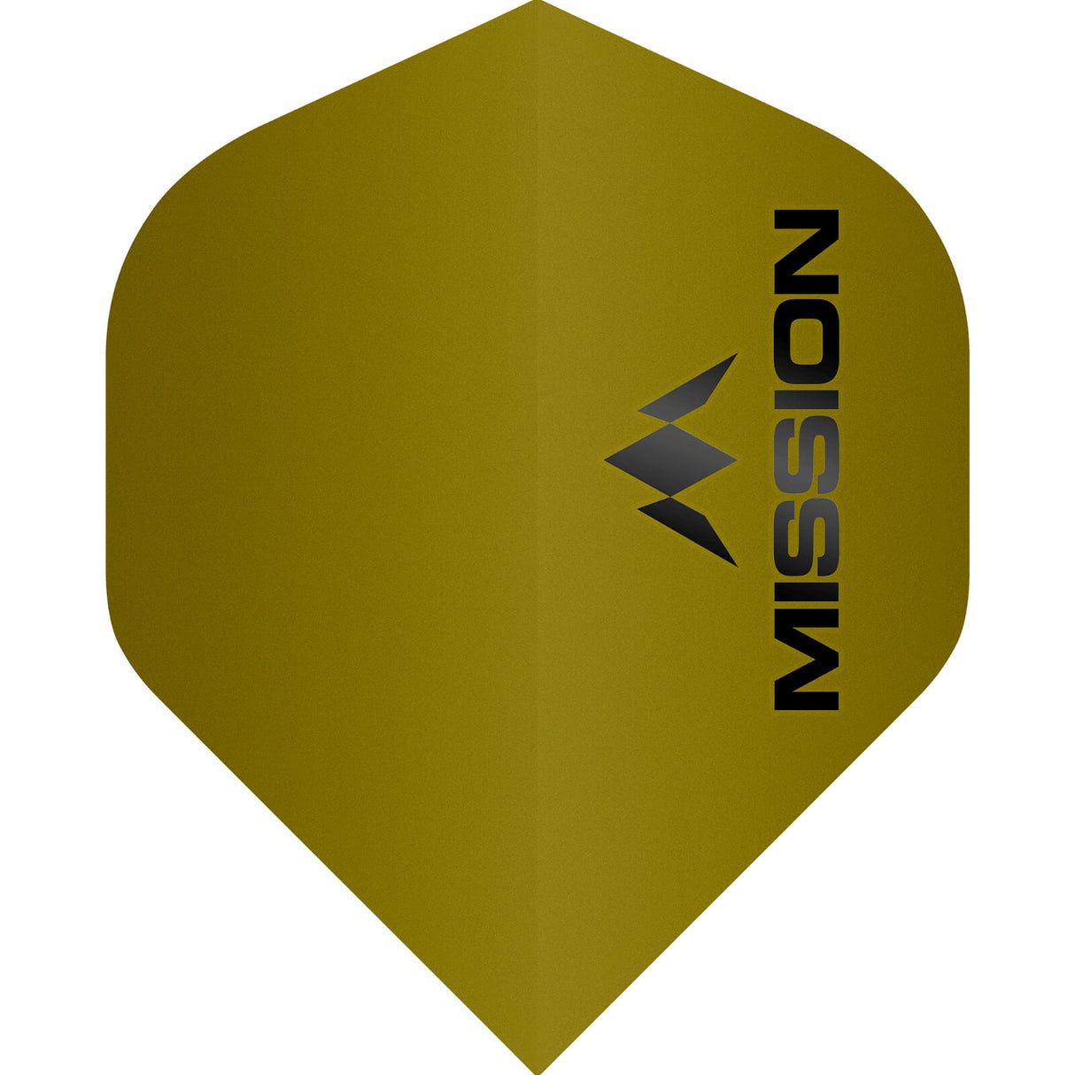 Mission - Logo Matt - Big Wing Dart Flights - Yellow