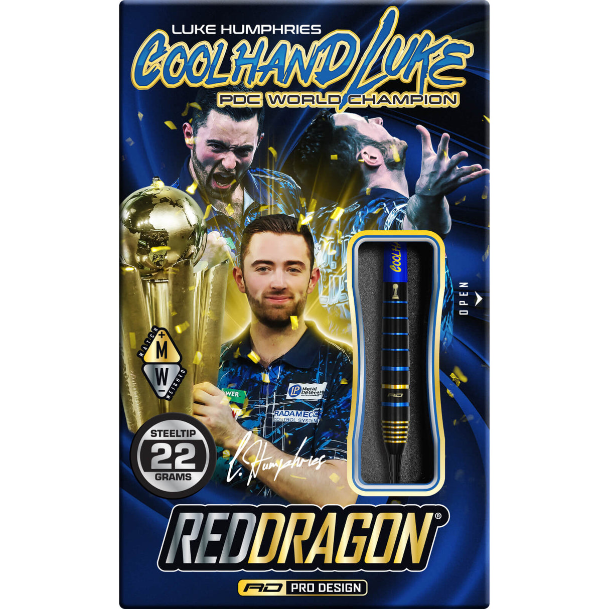 Red Dragon - Luke Humphries TX4 Avenger Darts - 90% Tungsten - 22g 24g -