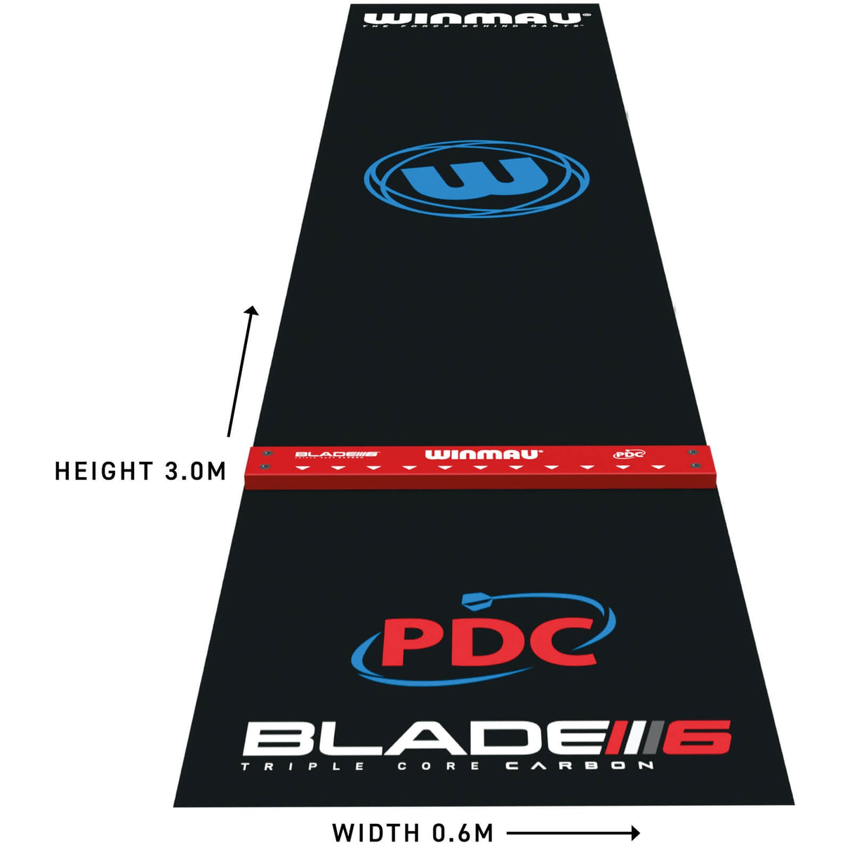 Winmau - Pro Zone Precision PVC Dart Mat & Integrated Oche -