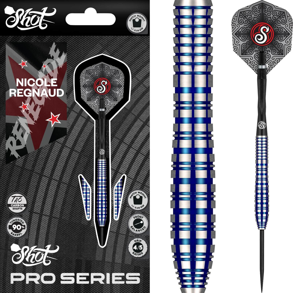 Shot - Nicole Regnaud Darts - 90% Tungsten - 23g -