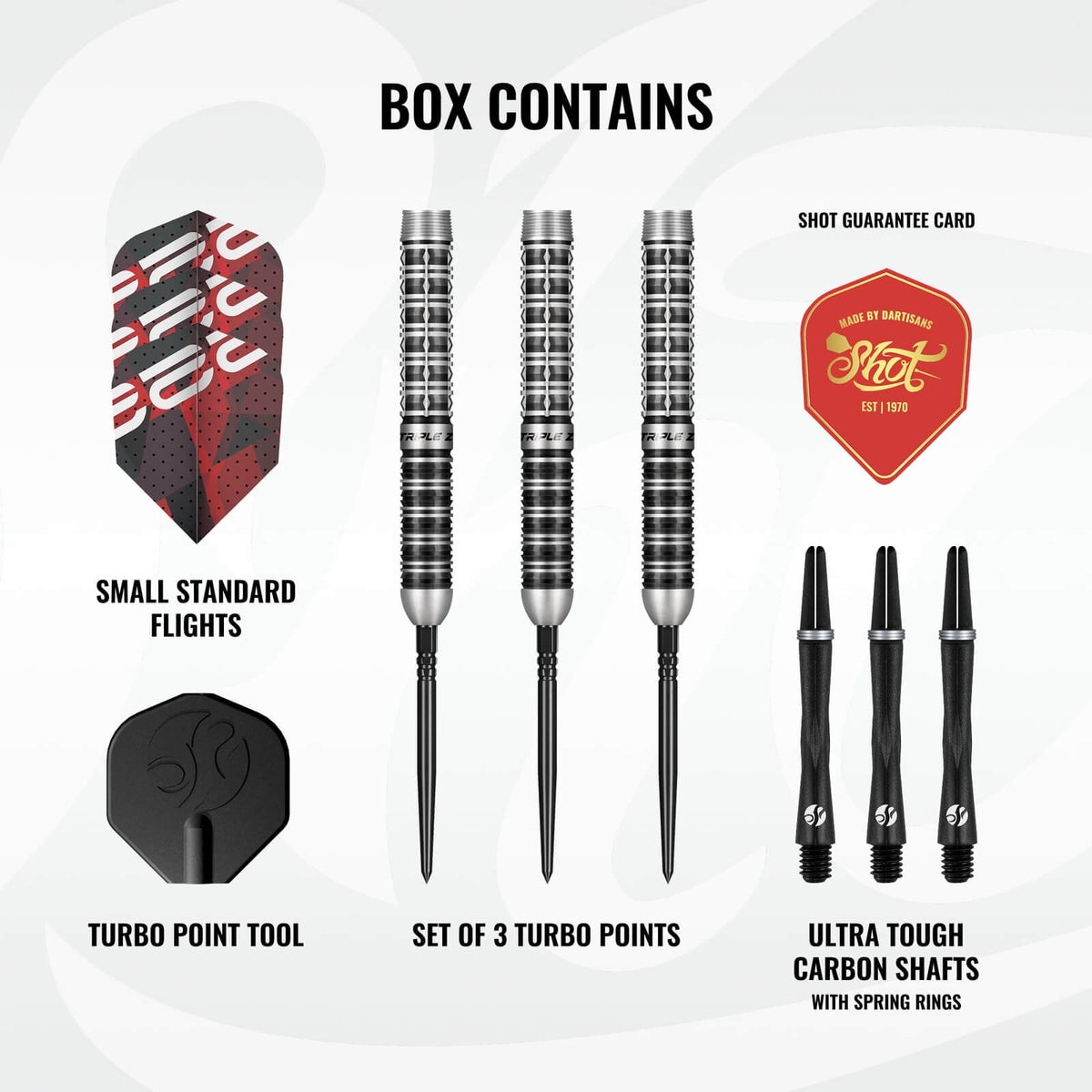 Shot - Niels Zonneveld 2.0 Darts - Turbo Point - 90% Tungsten - 23g 24g
