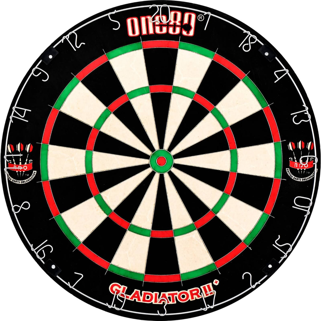 One80 - Gladiator 2+ Dartboard & Cabinet Ready to Play Bundle -