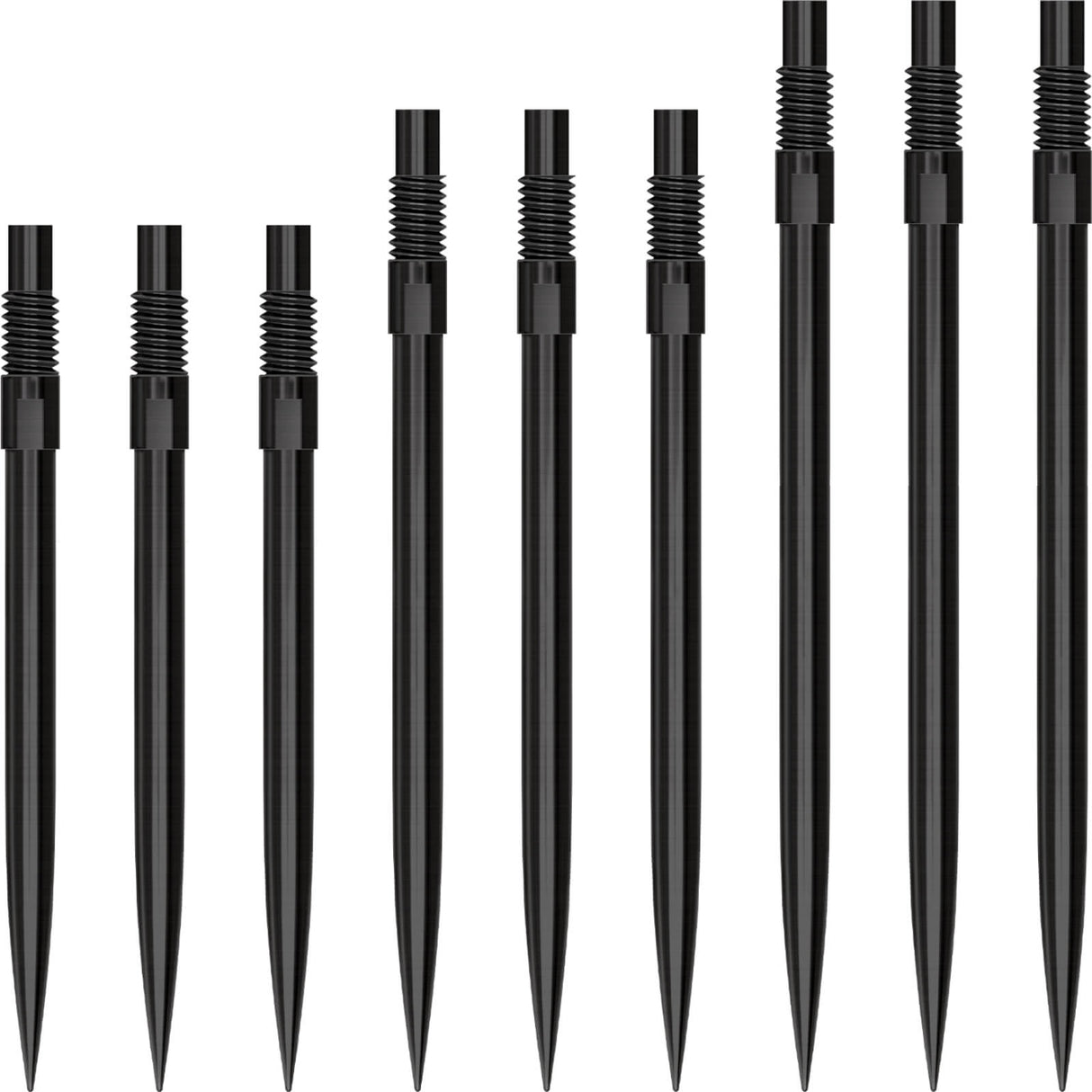 Harrows - Plain Quick Point Dart Points - 30mm 35mm 40mm - Black / 30mm