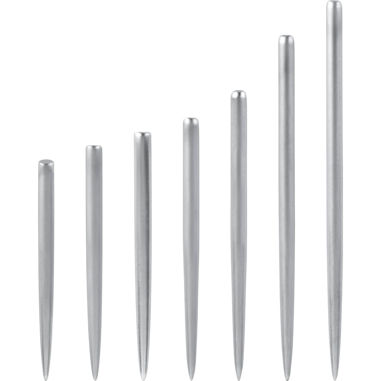 One80 - Long Taper Dart Points - Silver - 32mm 34mm 36mm 38mm 42mm 50mm 55mm -