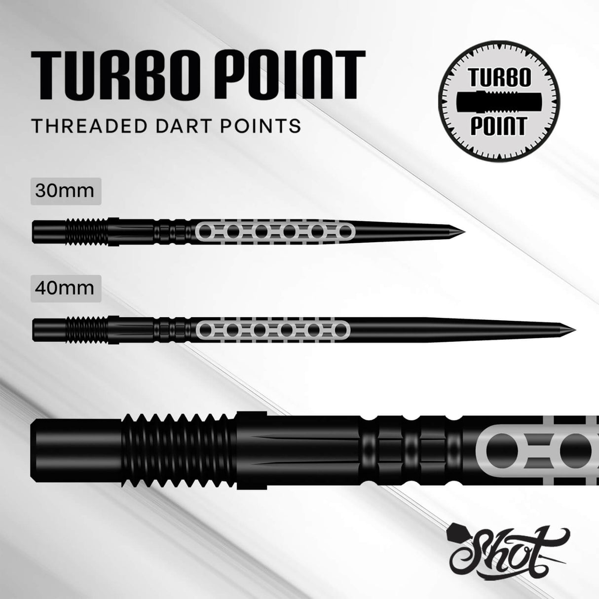 Shot - Goths Turbo Dart Points - 30mm 40mm