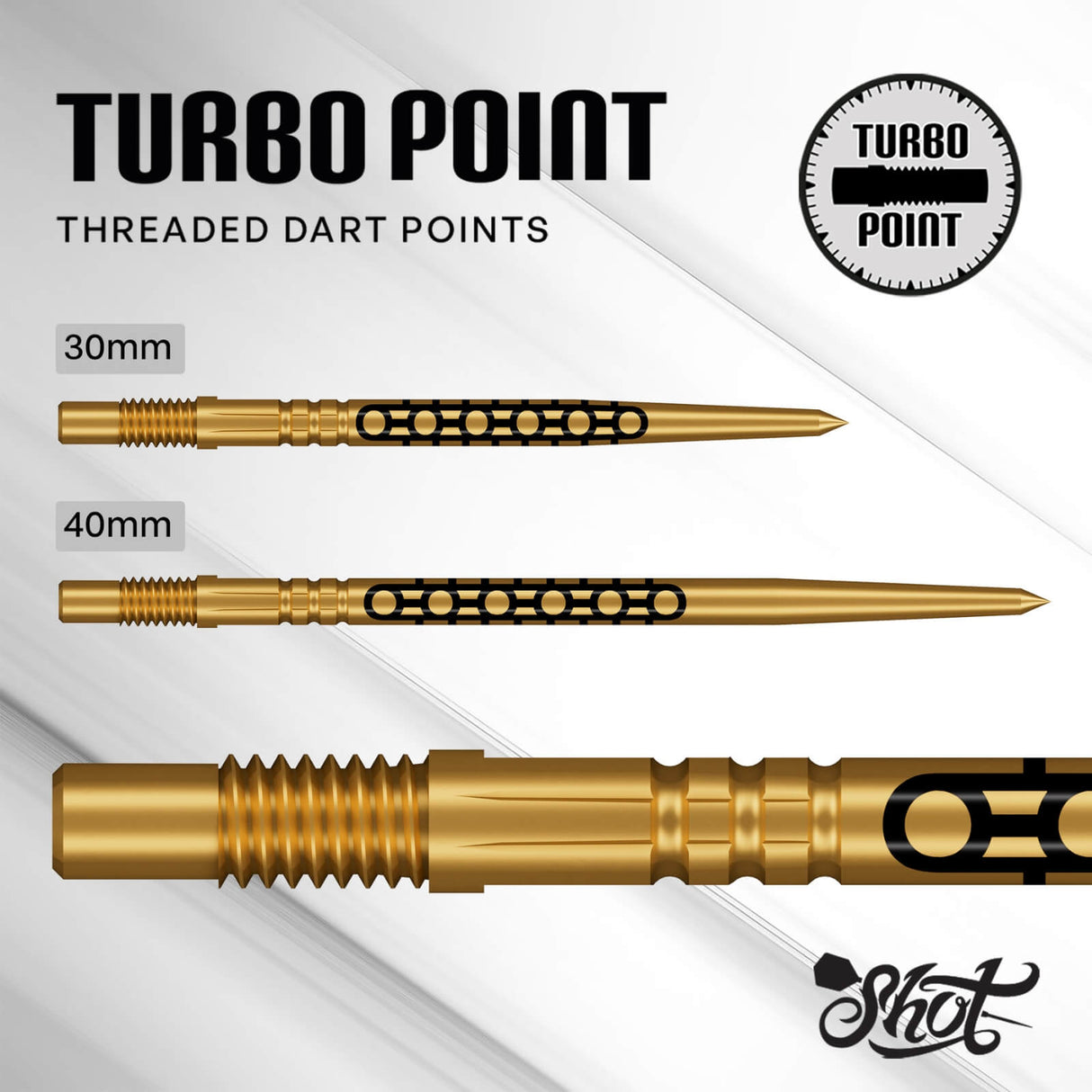 Shot - Goths Turbo Dart Points - 30mm 40mm