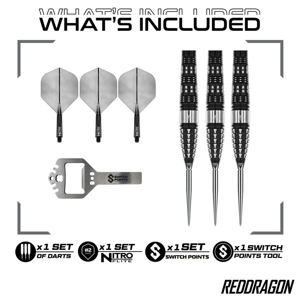 Red Dragon - Recon Torpedo Darts - Switch Points - 90% Tungsten - 23g 25g