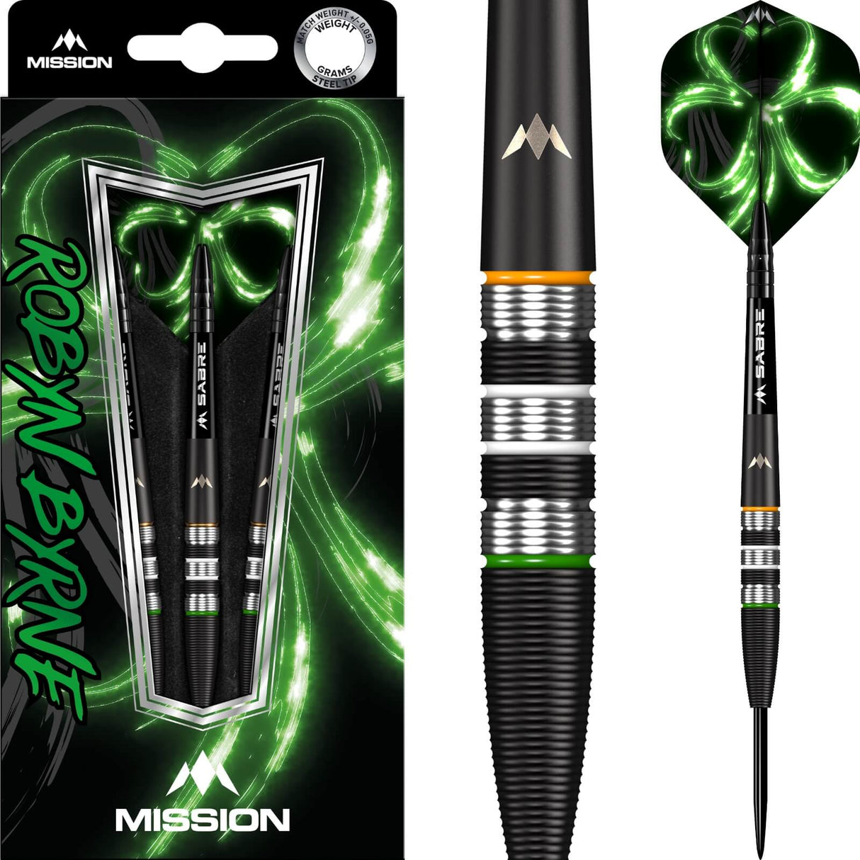 Mission - Robyn Byrne Darts - 90% Tungsten - 23g 25g -